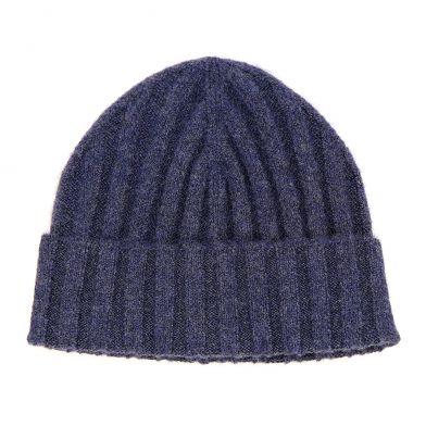 Men’s Denim Blue Recycled Ribbed Knit Beanie