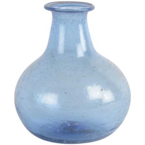 Lapis Recycled Blue Glass Vase