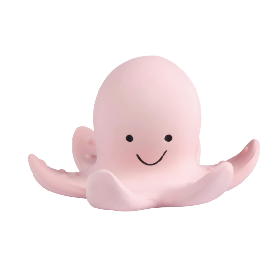 Octopus – Natural Rubber Baby Teether Rattle & Organic Bath Toy
